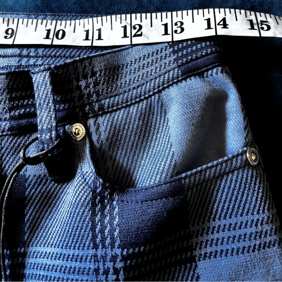 DG2 by Diane Gilman Blue Plaid Pants - Picture 5 of 9